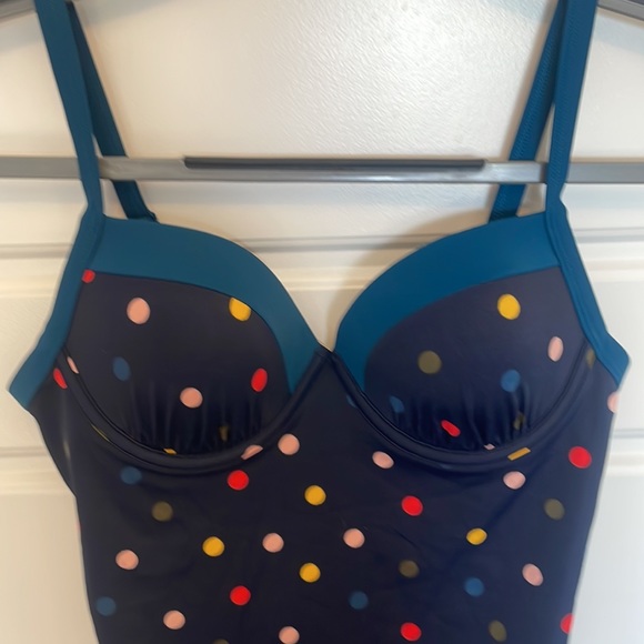 Boden Blue Polka Dot Tankini NWT - Picture 2 of 5